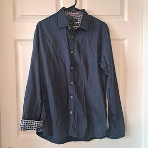Ted Baker Dark Blue Men's Size 5 Button Up Dress Shirt